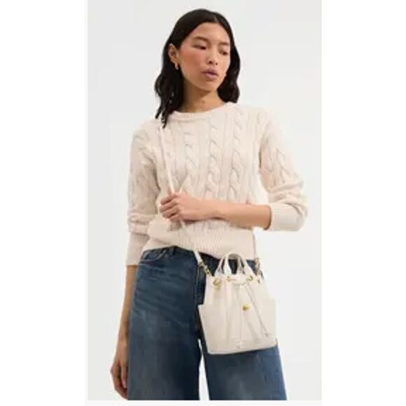 Veronica Beard NEW Mini Goody Leather Bucket Bag - Picture 3 of 9